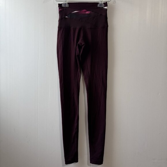 Lululemon Burgundy Reversible High Rise Pant Leggings Size 4 Women’s - Picture 2 of 14